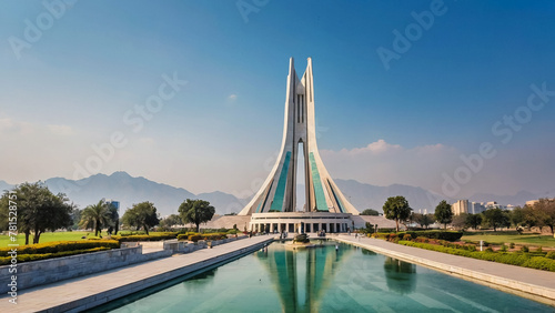 Tehran, Iran, August 27, 2019: Tehran, Iran, View of the Azad Tower formerly known as the Shahyad Tower is one of the symbols of the city and Iran at all