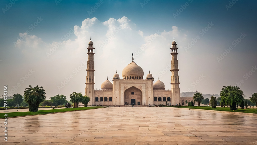 Obraz premium Long view of Taj Mahal, Agra, India