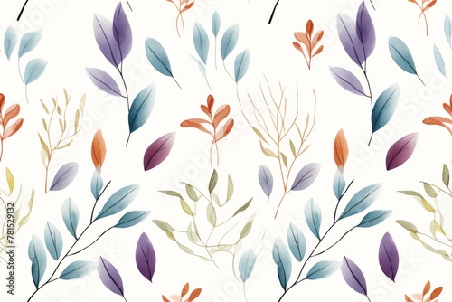 Colorful Botanical Illustration Background