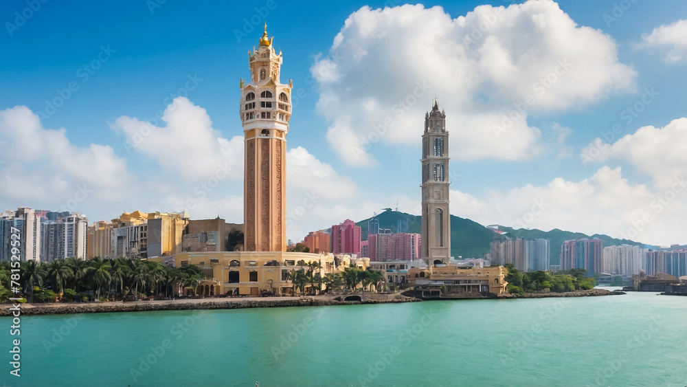 Obraz premium Dubai Creek Cityscape, Dubai, United Arab Emirates, Middle East