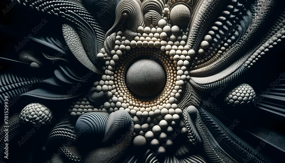 Obraz premium Monochrome Spiral Depth