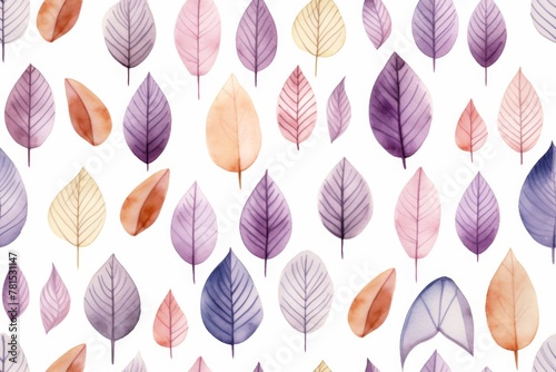 Watercolor Leaves Pattern