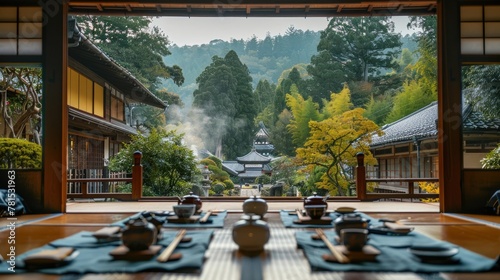 Mount Koya Temple Lodgings Serene Shojin Ryori Vegetarian Meals Embodying Buddhist Compassion and Mindfulness photo