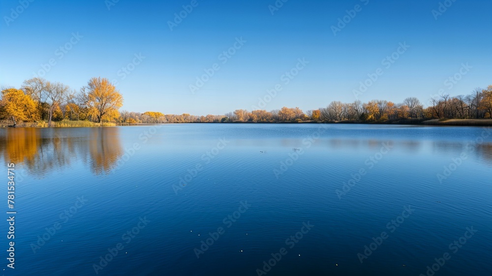 autumn trees reflected in water autumn trees reflected in water