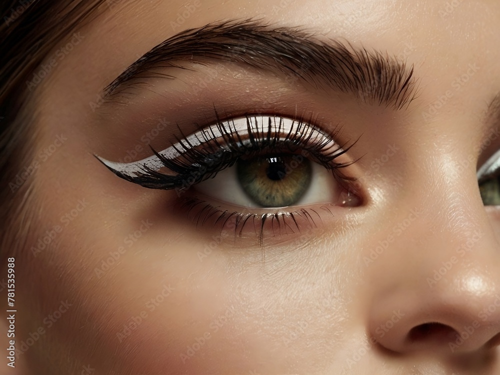 Obraz premium close up of eye with makeup