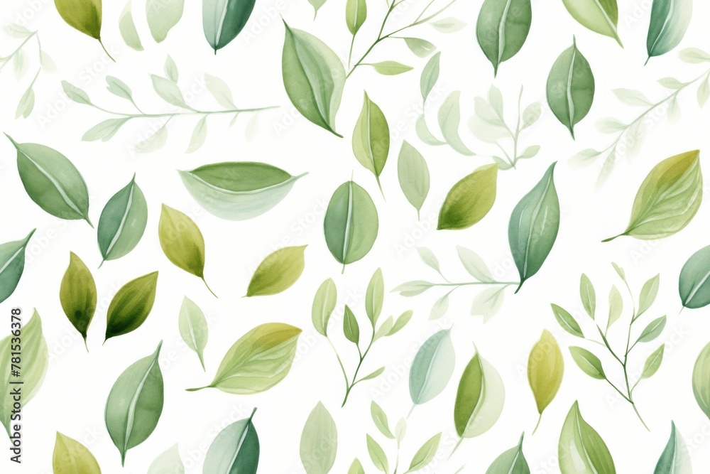 Seamless Leaf Pattern Background