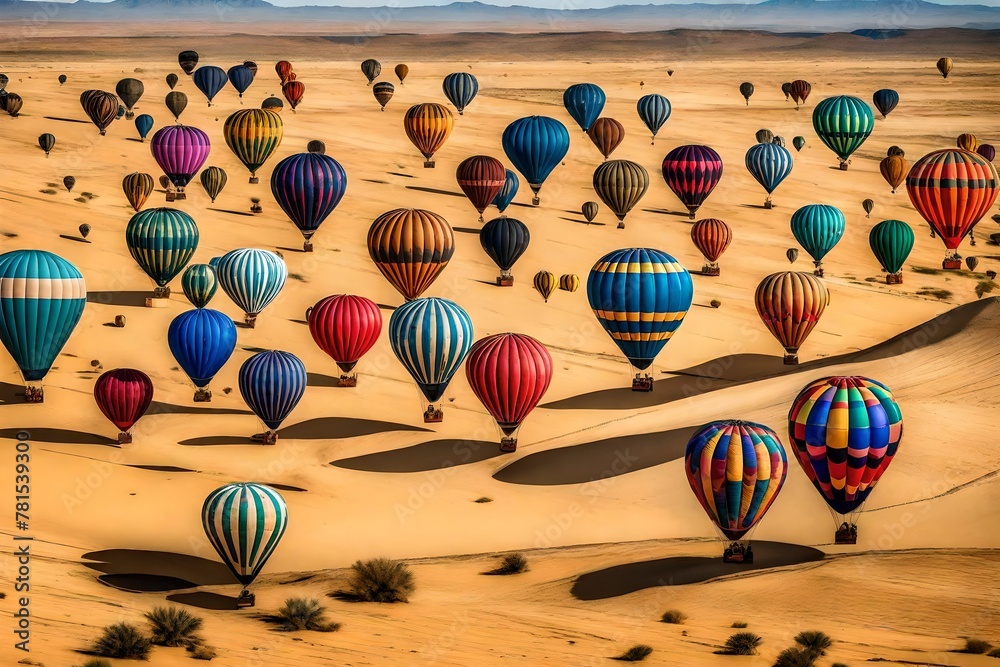 air balloon in desert