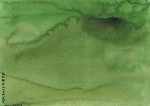 紙の質感のある渋い黄緑色の水彩の背景素材