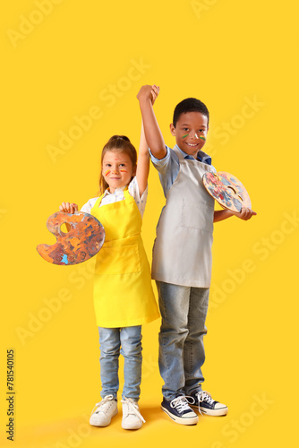 Cute little children with f...