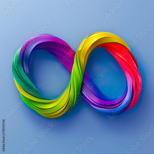 World autism awareness day background. rainbow.