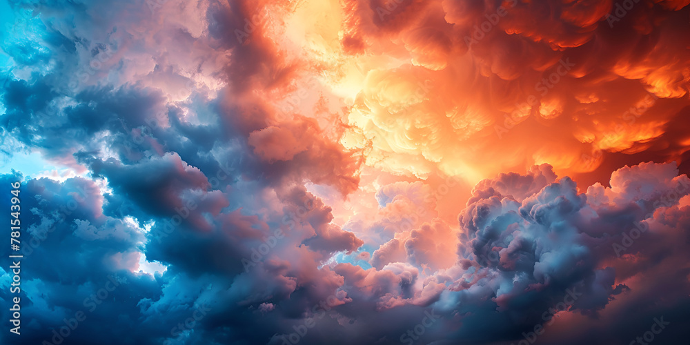 Vibrant Sky Symphony Majestic Cloudscape Painting the Atmosphere