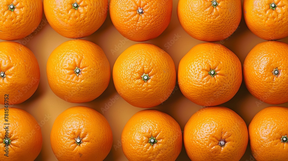 Perfect pattern of whole fresh oranges Perfect pattern of whole fresh oranges
