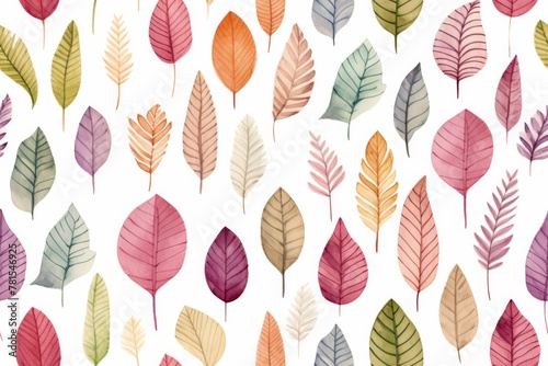 Colorful Autumn Leaves Pattern