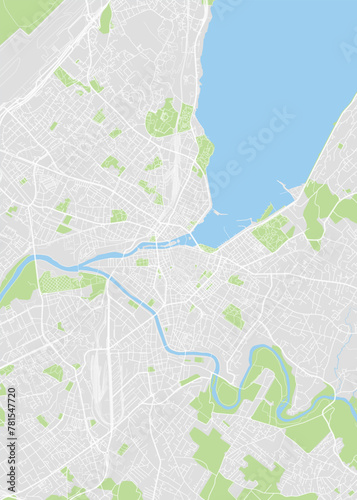City map Geneva, color detailed plan, vector illustration
