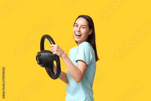 Beautiful young woman with ...