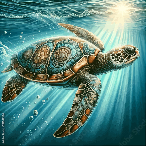 sea turtle vector
