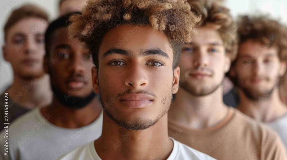 Group of young men standing next to each other