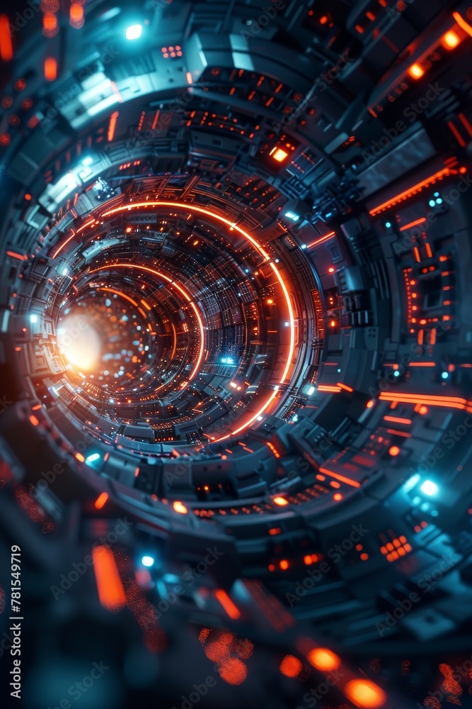 Fototapeta premium Representation of a technological futuristic