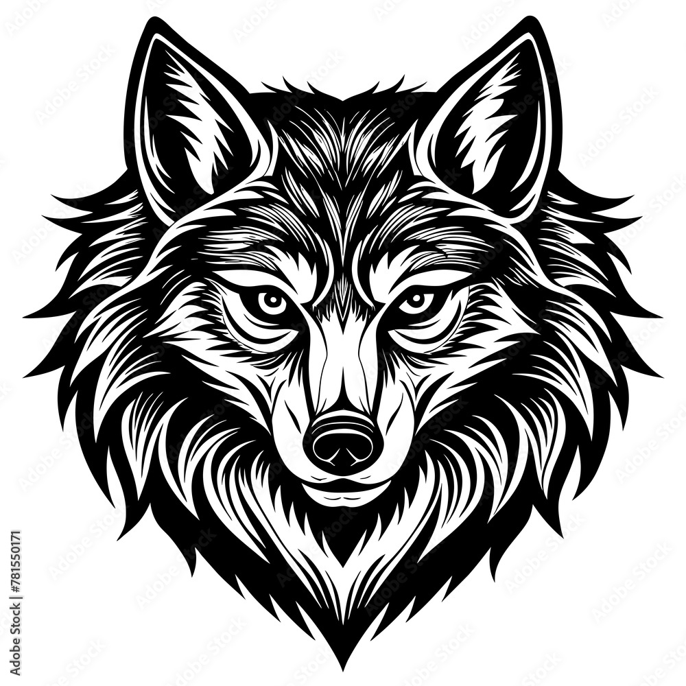 Fototapeta premium wolf head tattoo