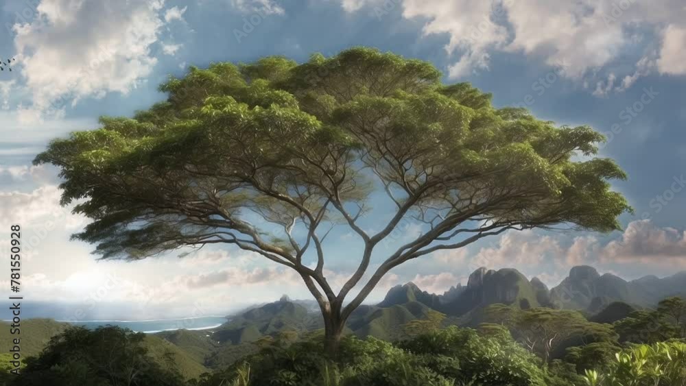 clouds over the mountains, background, 4k, animation video, seamless looping, footage, generative ai clouds over the mountains, background, 4k, animation video, seamless looping, footage, generative ai