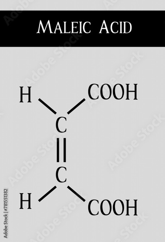 Chemical structure of Maleic Acid