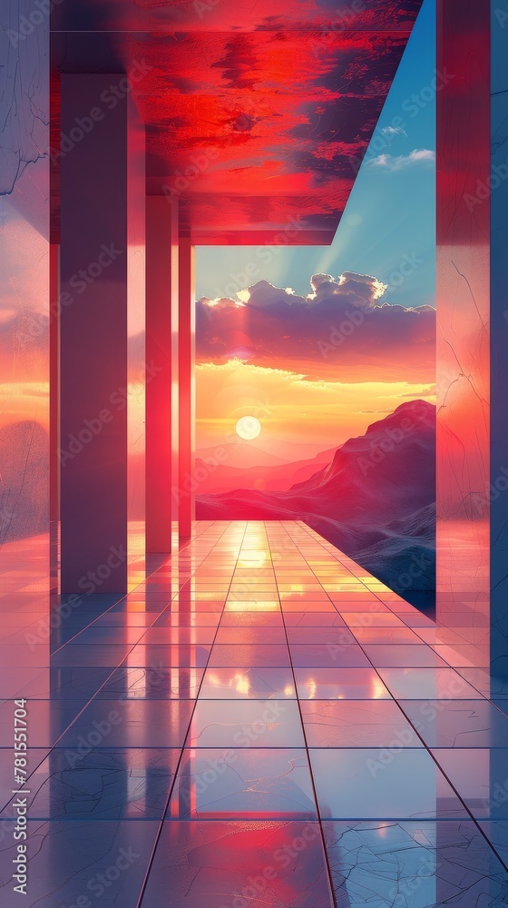 Representation of a technological futuristic Representation of a technological futuristic
