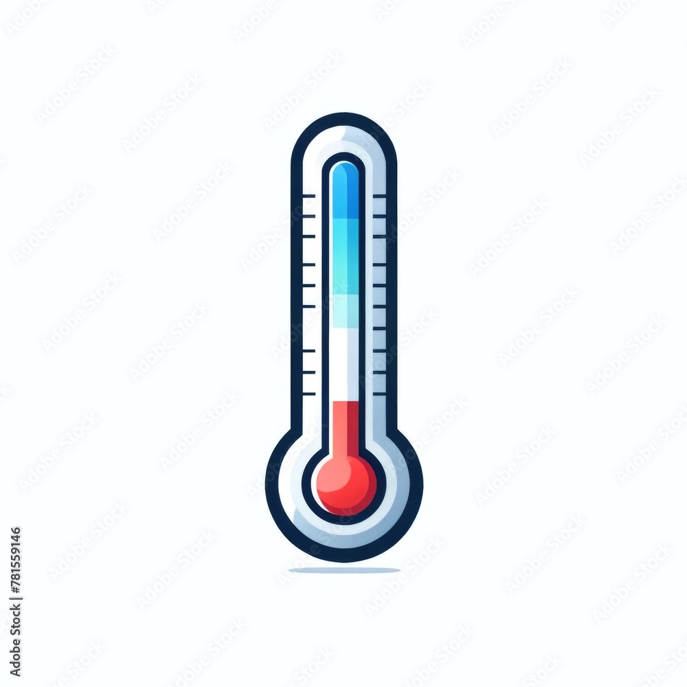 Modern Thermometer Logo for Weather Forecasting and HVAC Services Modern Thermometer Logo for Weather Forecasting and HVAC Services