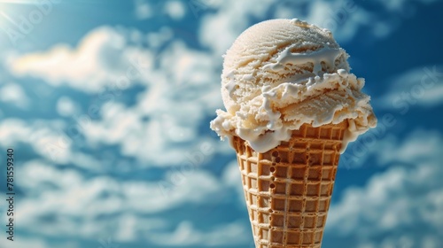 A Scoop of Ice Cream on a Cone