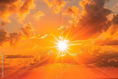 Sun rays shining through the clouds © Adobe Contributor