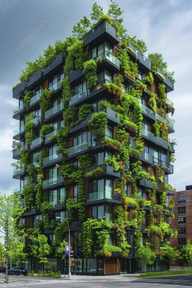 Discover harmonious habitats on urban building exteriors, fostering endangered species within a natural cityscape fusion.