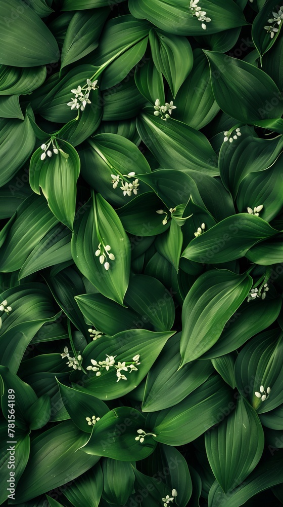 Fototapeta premium white flowers on a green background.