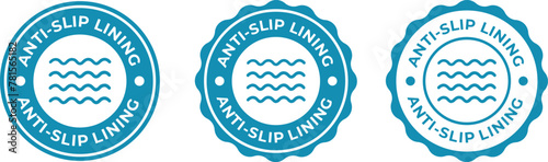 Anti slip lining logo badge vector. Suitable for business, information and product label photo