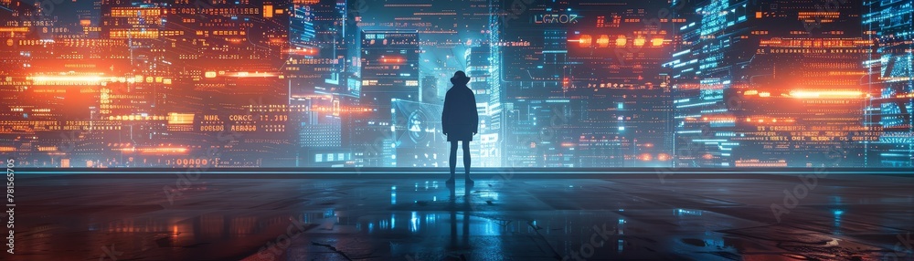 Representation of a technological futuristic Representation of a technological futuristic