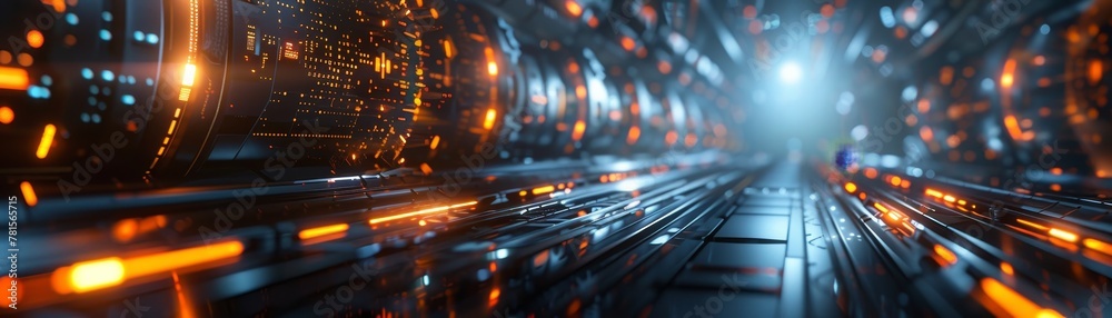 Representation of a technological futuristic Representation of a technological futuristic