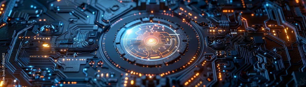 Representation of a technological futuristic Representation of a technological futuristic
