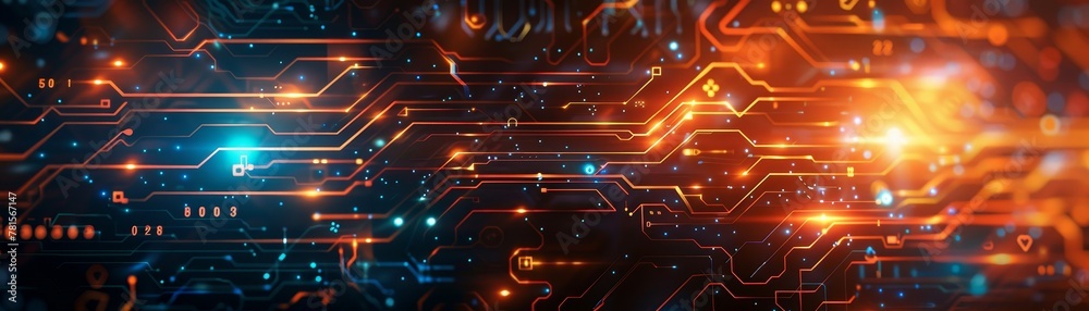 Representation of a technological futuristic Representation of a technological futuristic