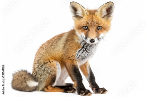 A detailed still of a fox in repose, with the focus on the rich textures of its fur and bushy tail