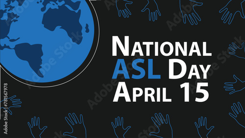 National ASL Day vector banner design