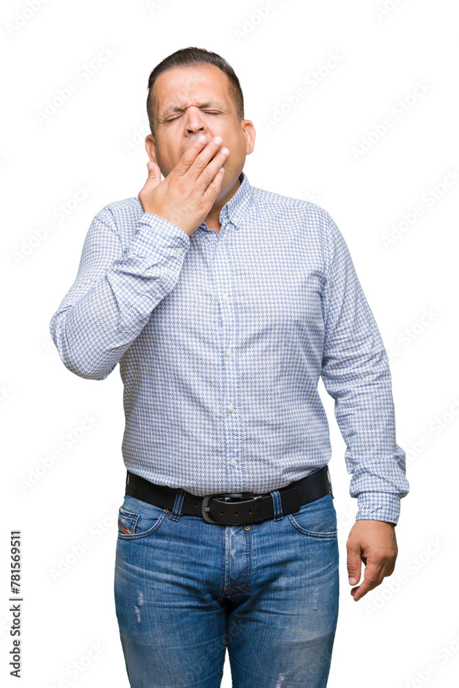 Middle age arab business man over isolated background bored yawning tired covering mouth with hand. Restless and sleepiness. Middle age arab business man over isolated background bored yawning tired covering mouth with hand. Restless and sleepiness.