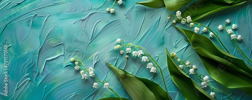 lilies of the valley flowers background.