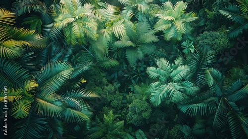 Dense Green Forest Teeming With Trees
