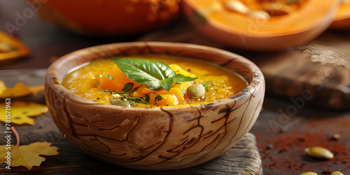 Pumpkin soup in the style of Flemish