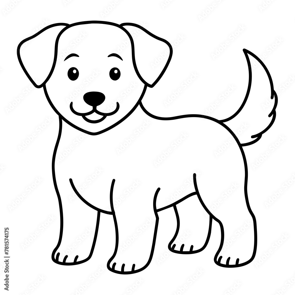 Dog drawing vector