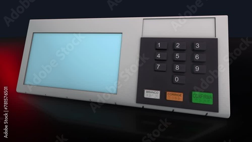 Urna eletrônica usada para eleições no brasil