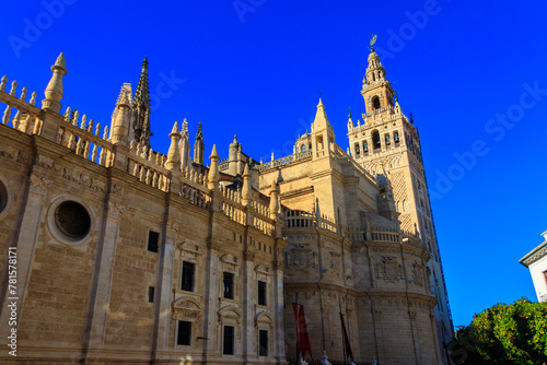 View of Seville Cathedral of Saint Mary of the See in Seville, Spain