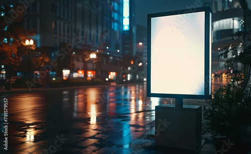 Display, blank clean screen or signboard 