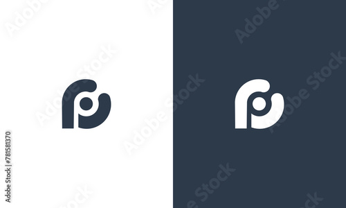 letter P monogram logo design vector illustration