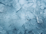 Close-up reveals a fragment of ice on the frozen pond