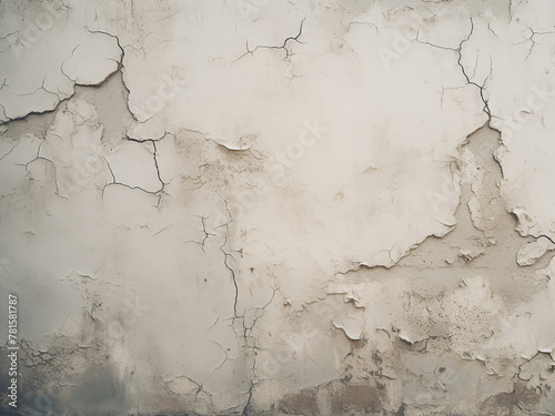 Wall fragment, covered in plaster, forms the background