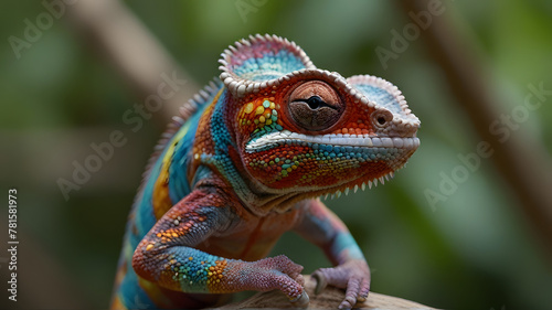 Chameleon s Canvas  Vibrant Colors Dance in the Wind  Baby Chameleon Too  